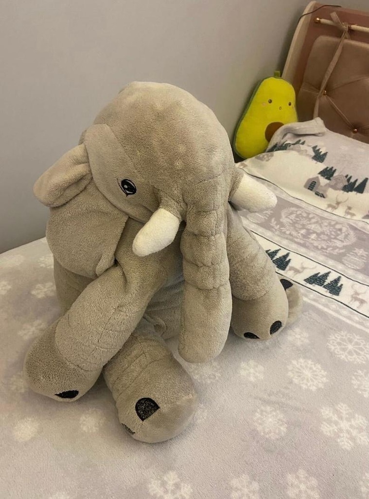 Peluş fil uyku arkadaşım oyuncak yastık - 6