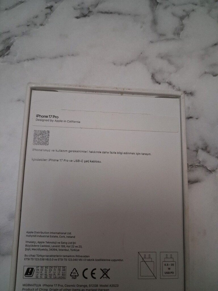 iphone 17pro cosmic orange boş telefon kutusu - 2