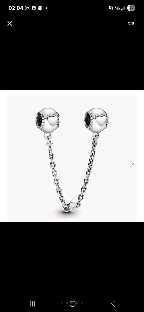 Pandora charm güvenlik zinciri kalpler