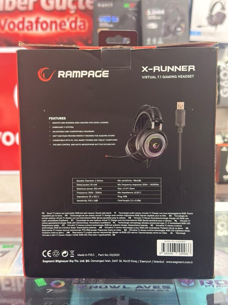 NİTRO BİLİŞİM’DEN RAMPAGE X-RUNNER VIRTUAL 7.1 SURROUND GAMING HEADS - 5