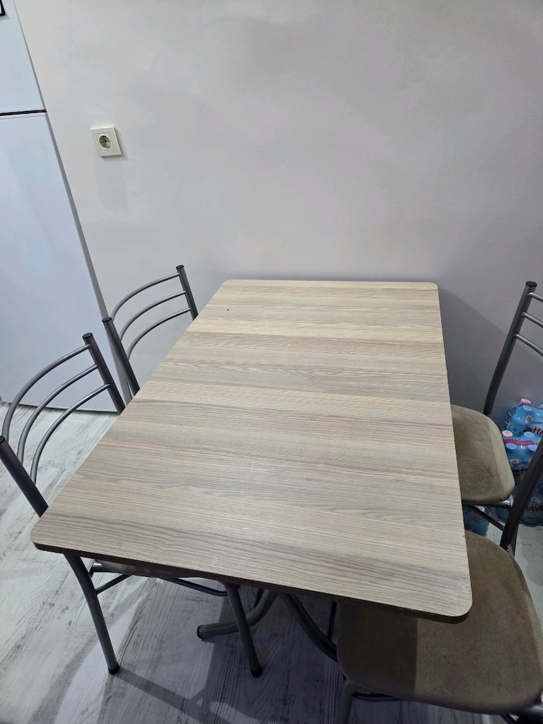 Açık Ahşap Mutfak Masa Takımı / 4 Sandalyeli Yemek Masası - 4