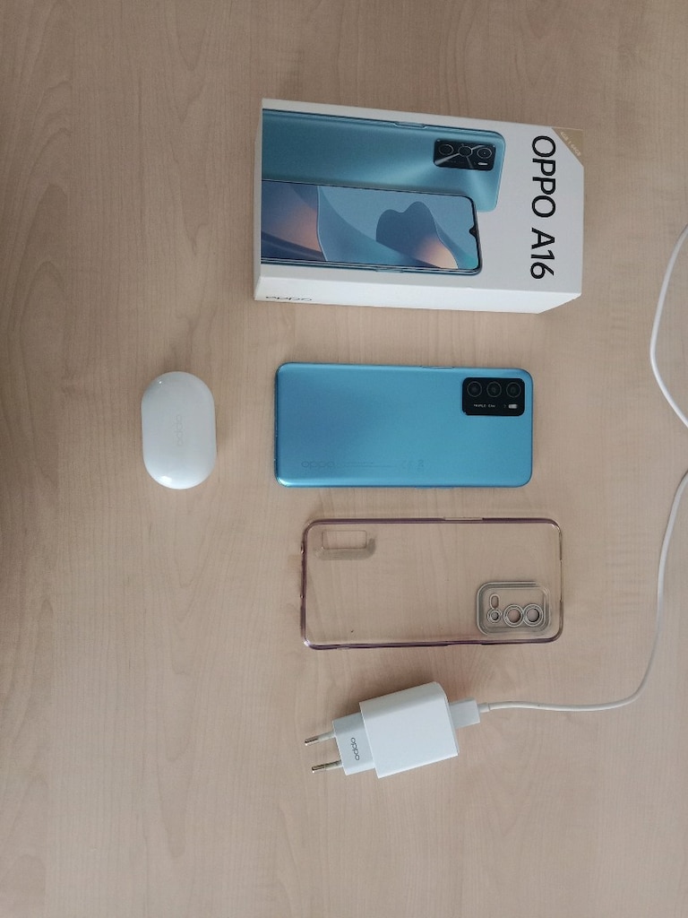 Oppo A16 4GB/64 GB Orjinal şarj var Tamir görmemiş renk Pearl mavi - 2