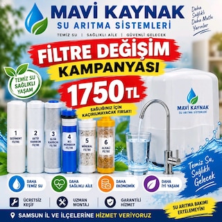 Mavi Kaynak – Filtre Değişim Kampanyası | 1750 TL