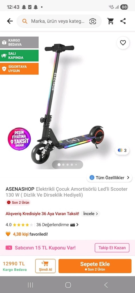 SMATE Elektrikli Scooter - 4