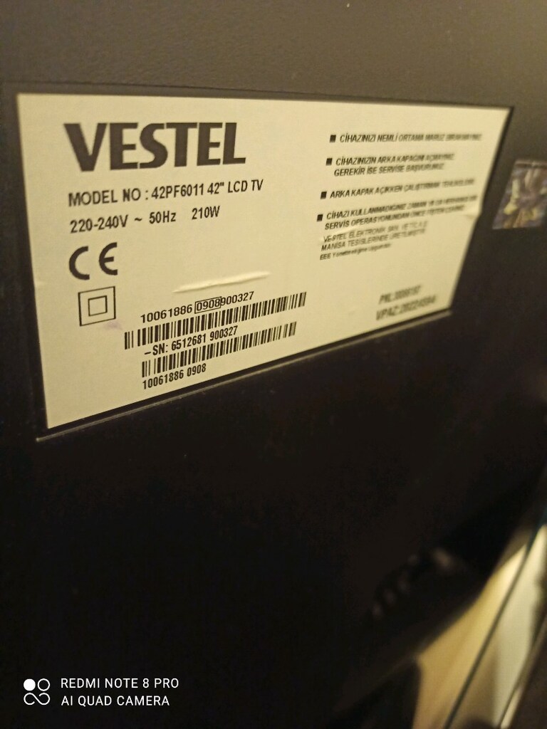Vestel ,106 ekran TV iç ekran kirik - 5