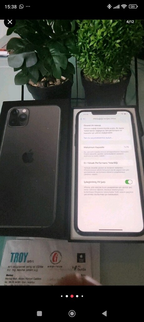 KARTA TAKSİT İPHONE 11 PRO MAX 64 GB PİL 70 ORJİNAL KUTU FATURA MEVCUT - 5