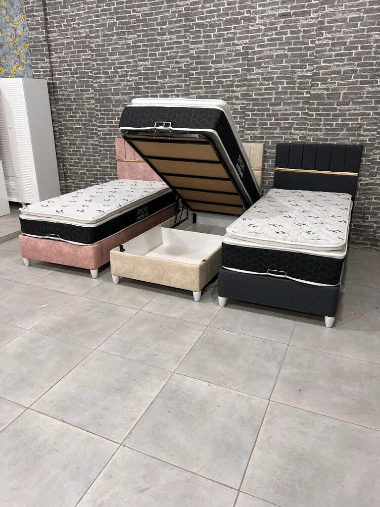 Tek kişilik baza başlık yatak tkm - 2