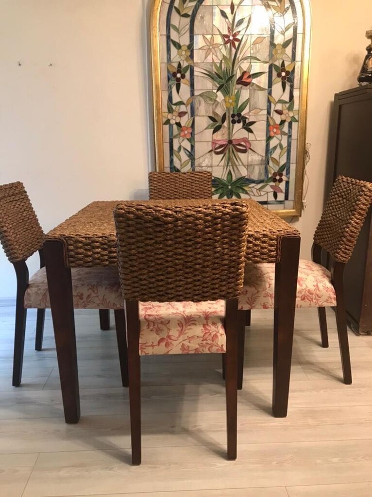 Beymen Home Laura Ashley Döşemeli Doğal Rattan Masa Sandalye - 12