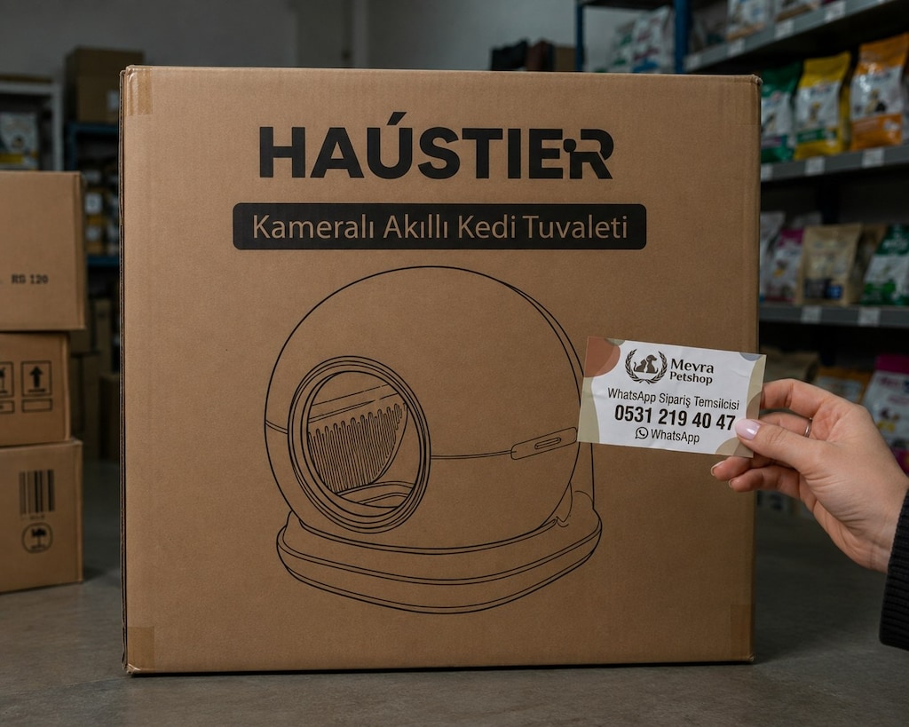SIFIR Kapalı Kutu - Haustier CB002 Kameralı Akıllı Kedi Tuvaleti - 5