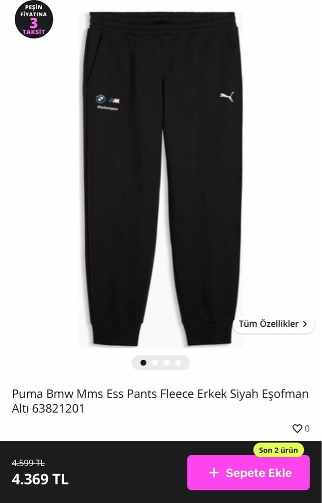 orijinal Puma M BMW eşofman altı