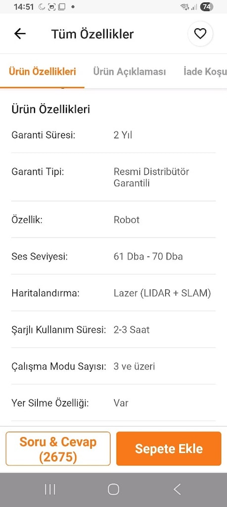 roborok robot süpürge - 5