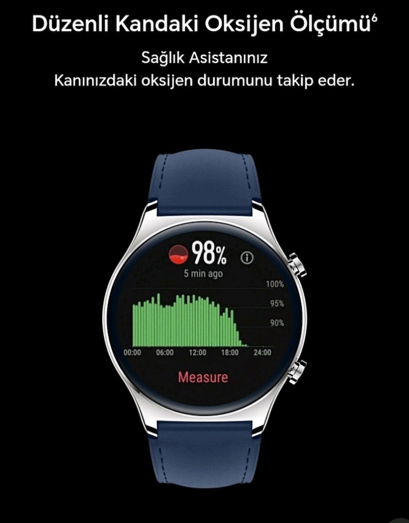 HONOR Saat GS 3D Kavisli Amoled Ekran Çelik 4GB GPS Barometre 14 gün p - 5