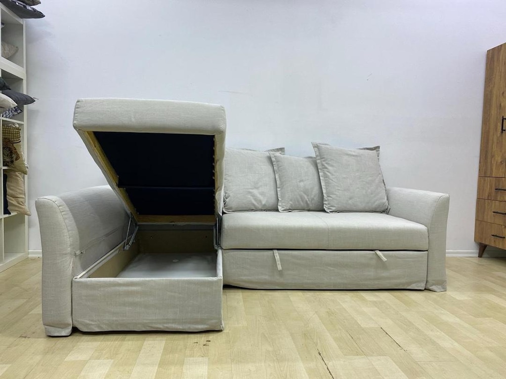 IKEA HOLMSUND SIFIR KAPLAMA YATAKLI BAZALI L KÖŞE KOLTUK KANEPE - 5