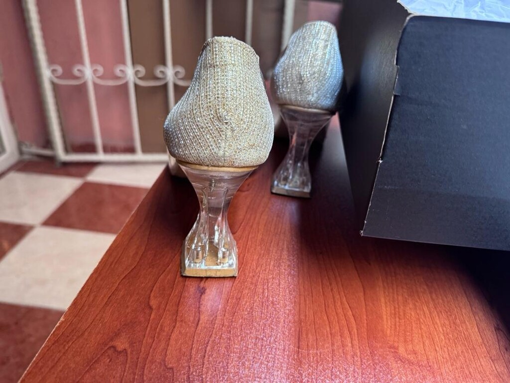 gold simli stiletto - 4