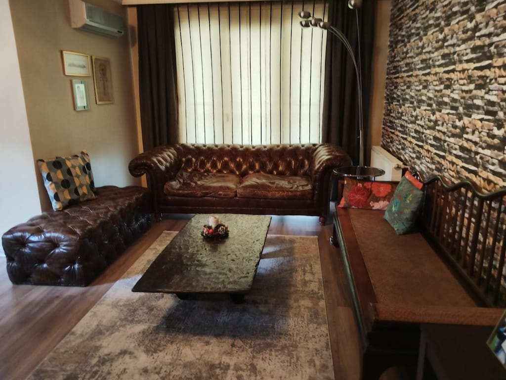 Mudo Concept Vintage Gerçek Deri Chesterfield Salon Takımı - 2
