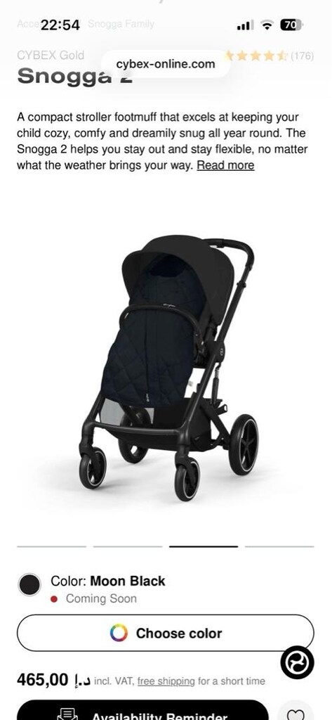 cybex snogga 2 bebek arabası kışlık ayak tulumu - 2
