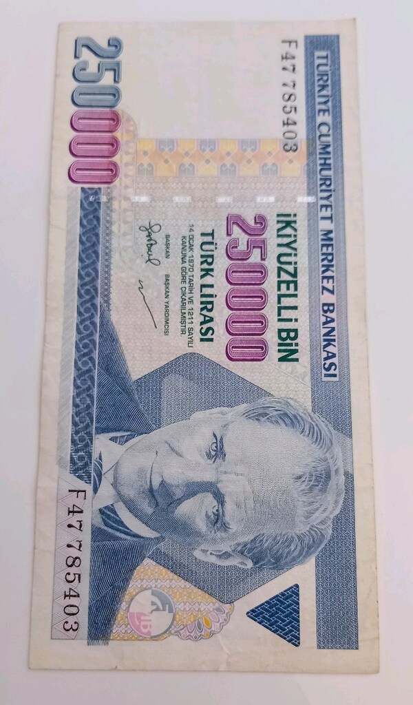 ESKİ PARA İKİYÜZELLİBİN TÜRK LİRASI - 3