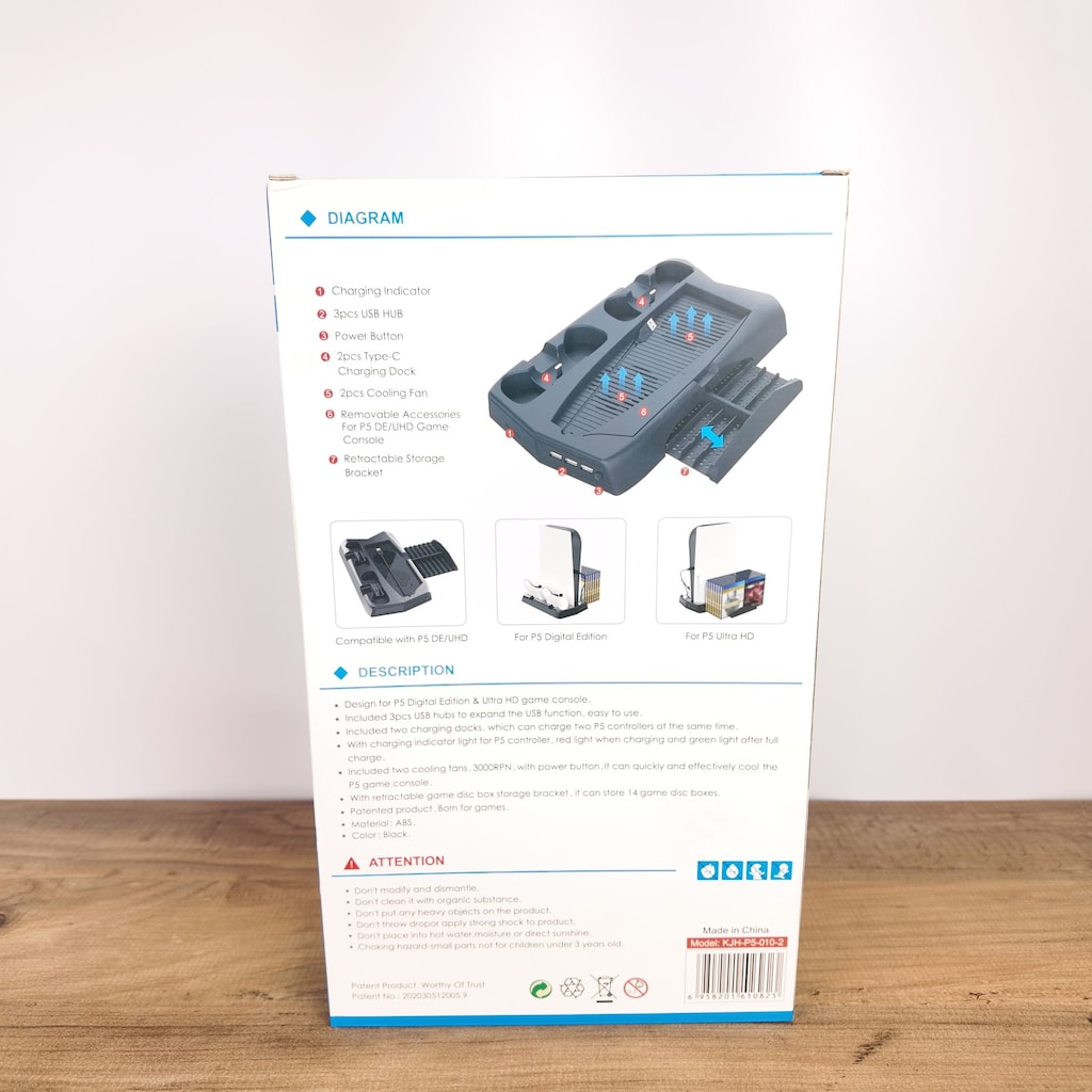 PLAYSTATION 5 STANDART KASA FANLI CD BÖLMELİ STAND SIFIR ÜRÜN - 2