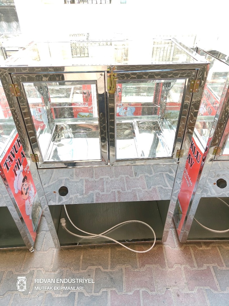 pilav tezgahı seyyar pilav arabası tavuklu nohutlu pilavcı tezgahı - 9