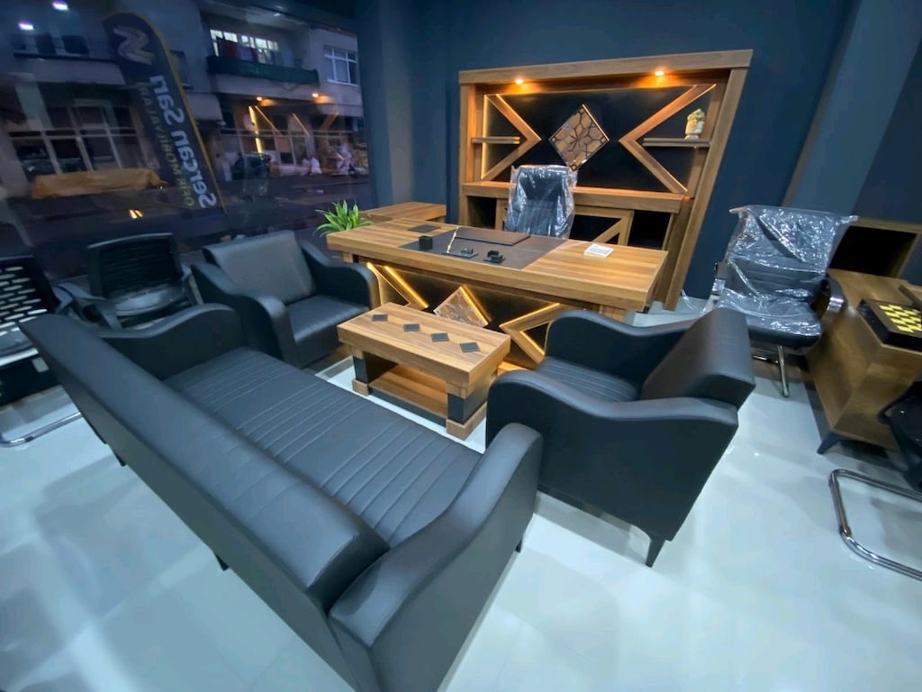 Ofis Mobilyası Makam Odası Büro Takımı - 3