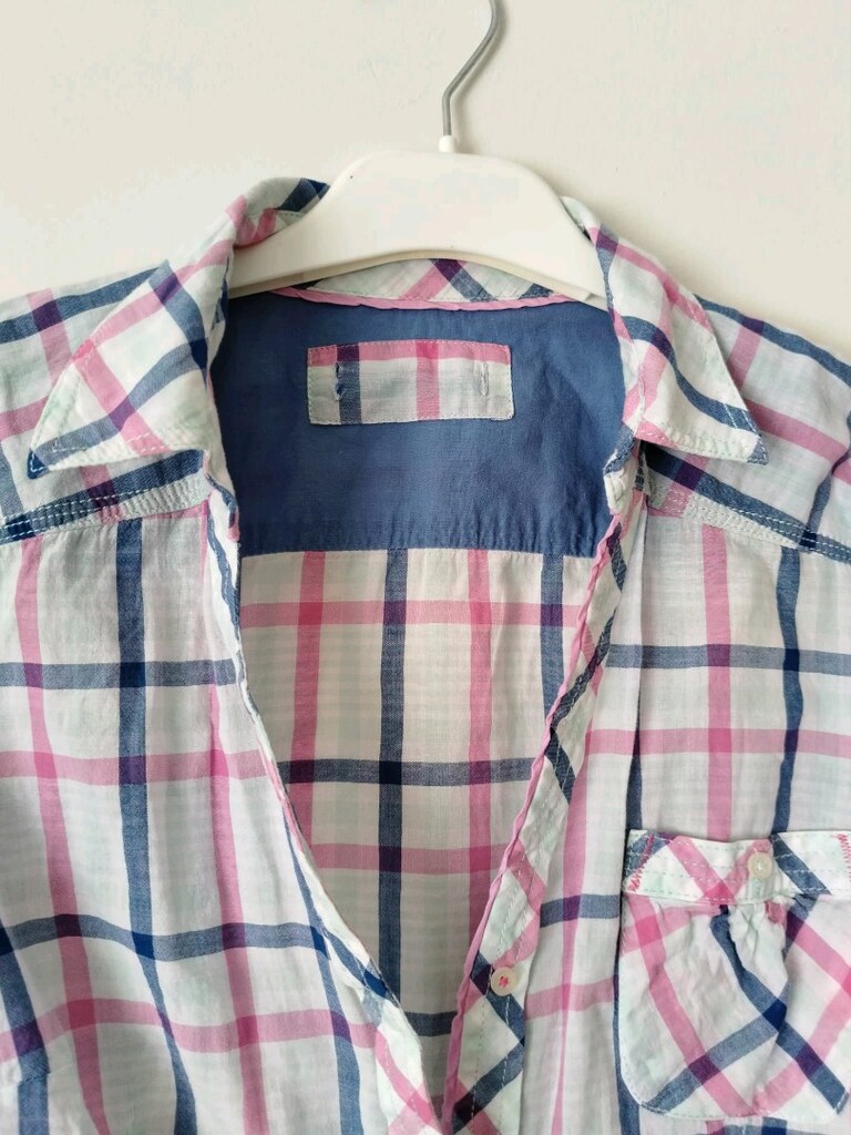 Colins Pembe Lacivert Ekoseli Gömlek - 13