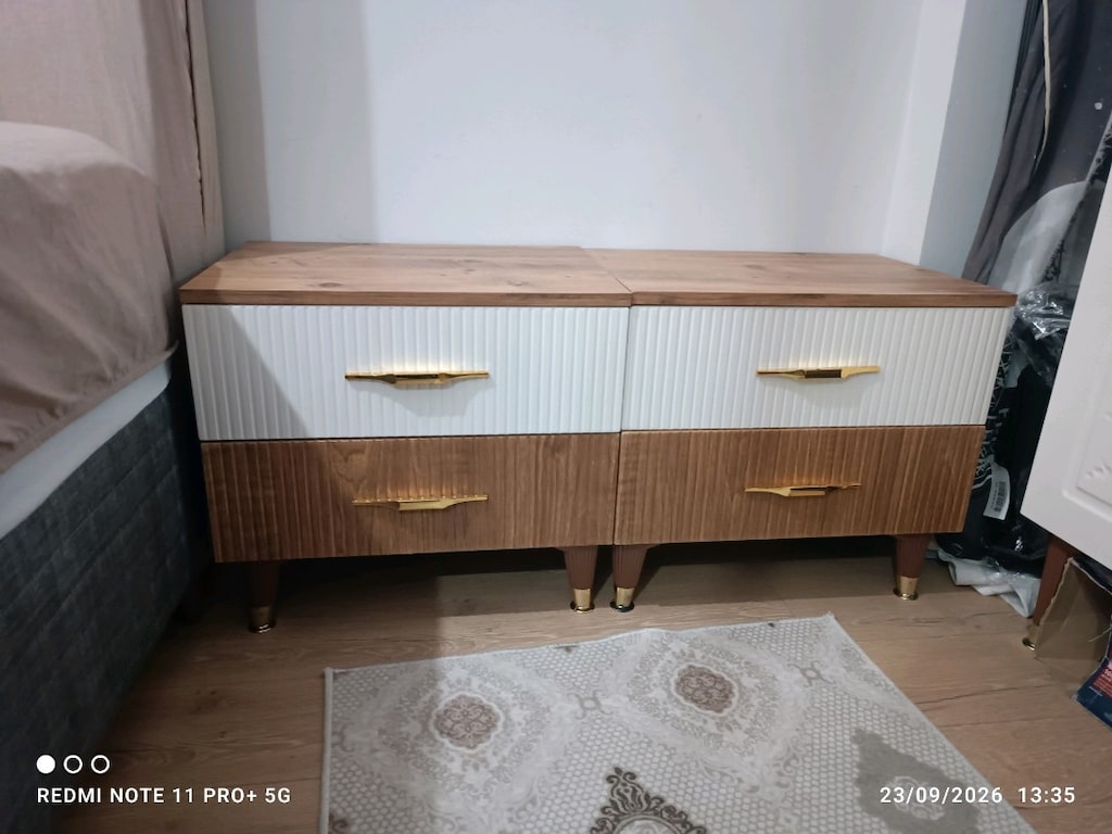 150x200 Yatak + Baza Takımı + Şifonyer + Komodin - 5