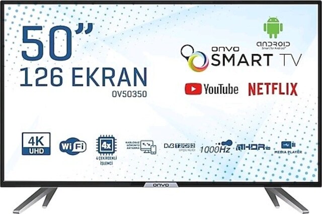 Onvo 50 inç 127 ekran tv