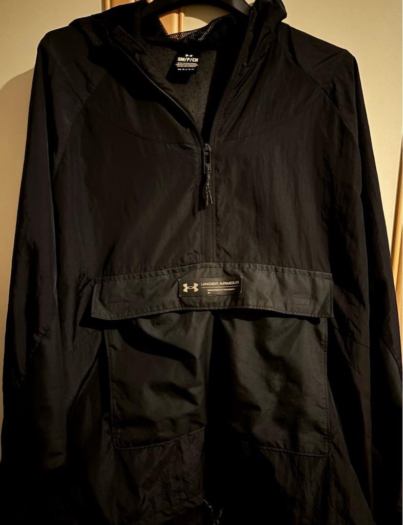Erkek UA RUSH Dokuma ½ Fermuarlı Anorak Mont/Yağmurluk M