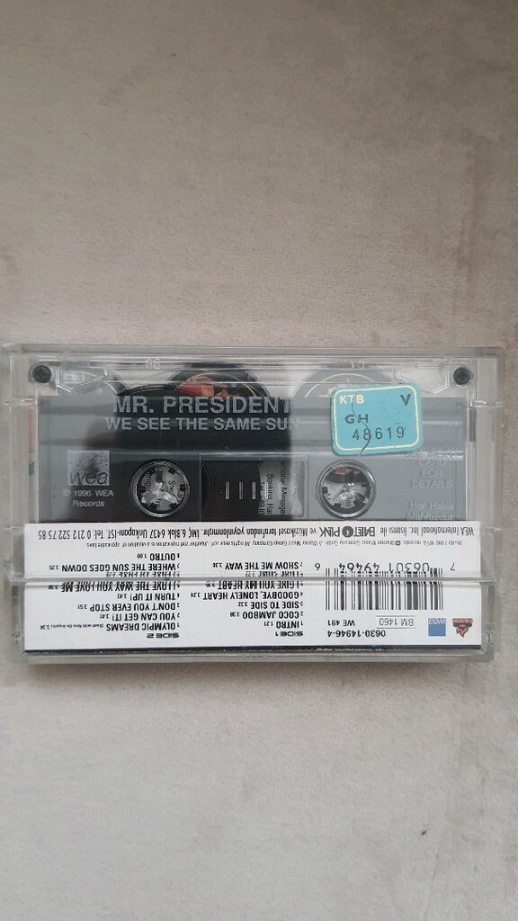 Mr.President We See The Same Sun kaset - 2
