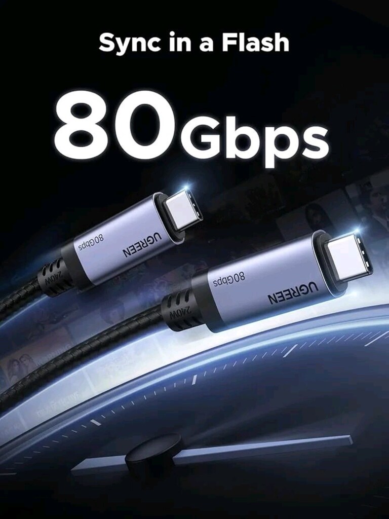 ugreen 240w 80GB thunderbolt 5kablo - 5
