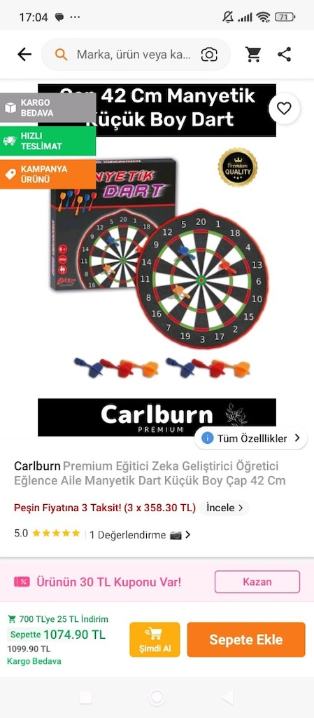 Manyetik Mıknatıslı Dart seti - 2