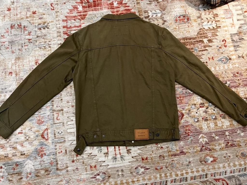 Pull&Bear orijinal haki renk erkek kot ceket. - 4