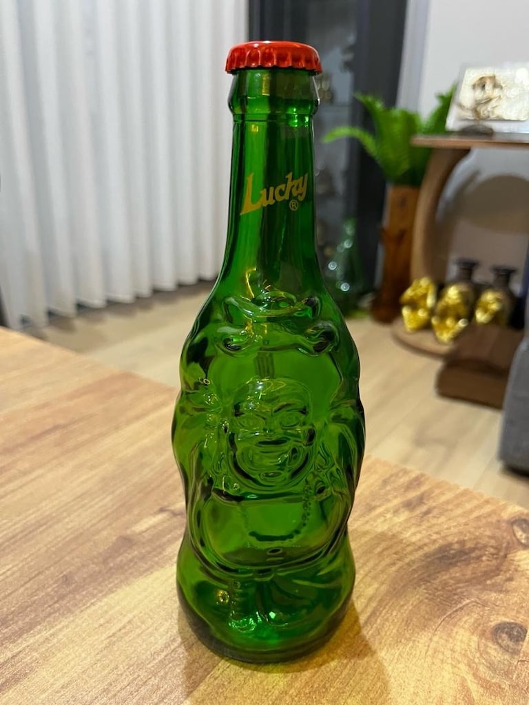 buda kabartma dekoratif şişe - 6