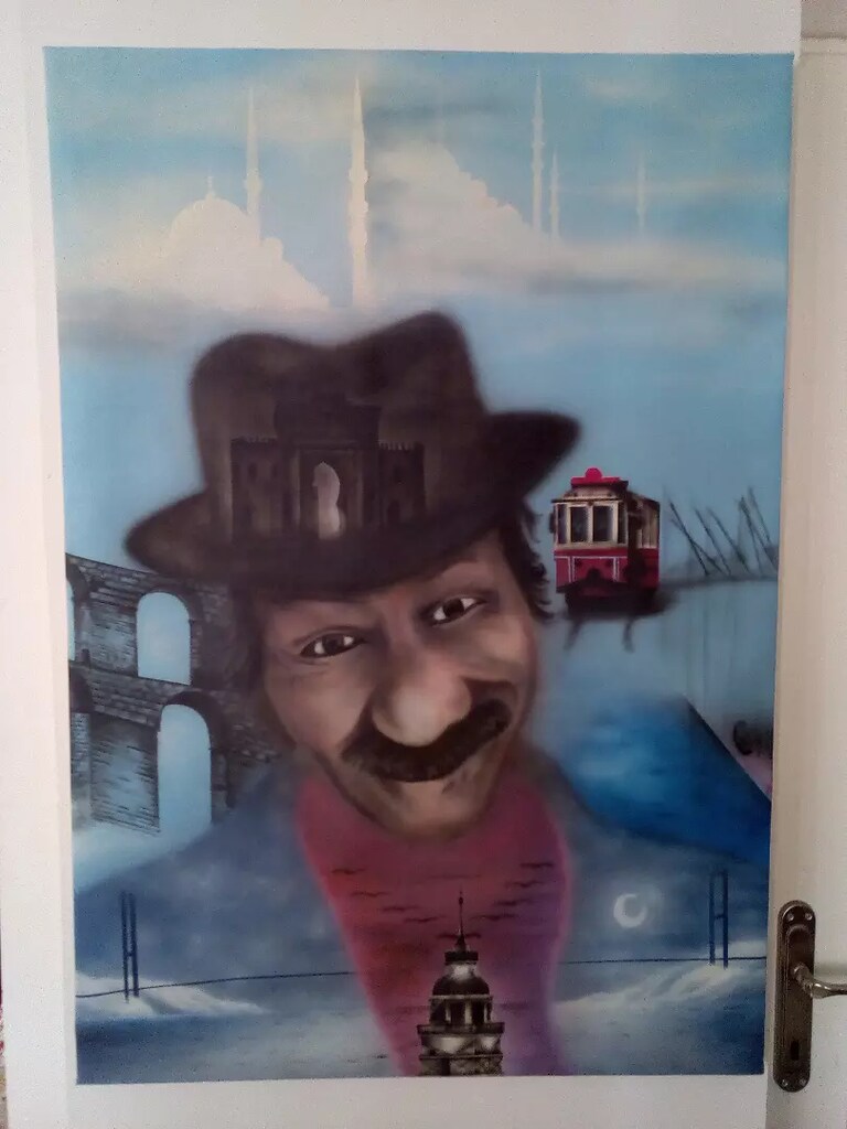 İstanbul akrilik boya tablo resim airbrush