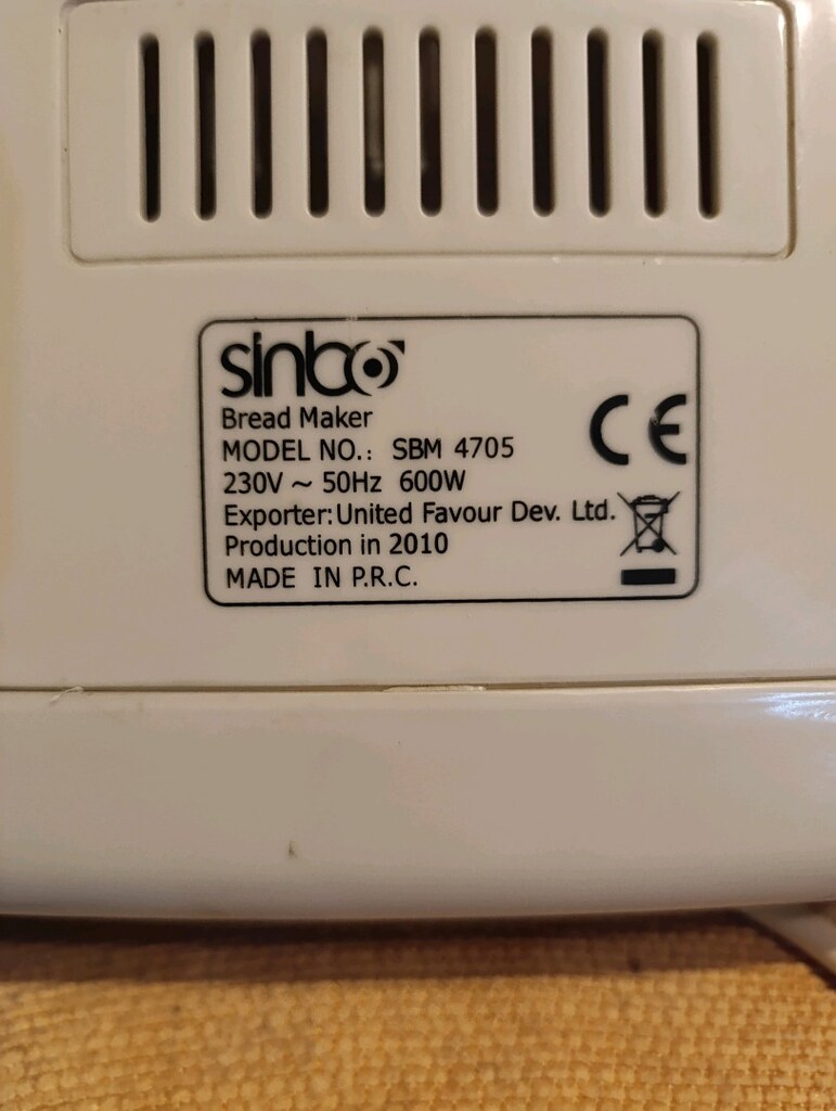 SİNBO:SBM 4705 600W EKMEK MAKİNASI - 10