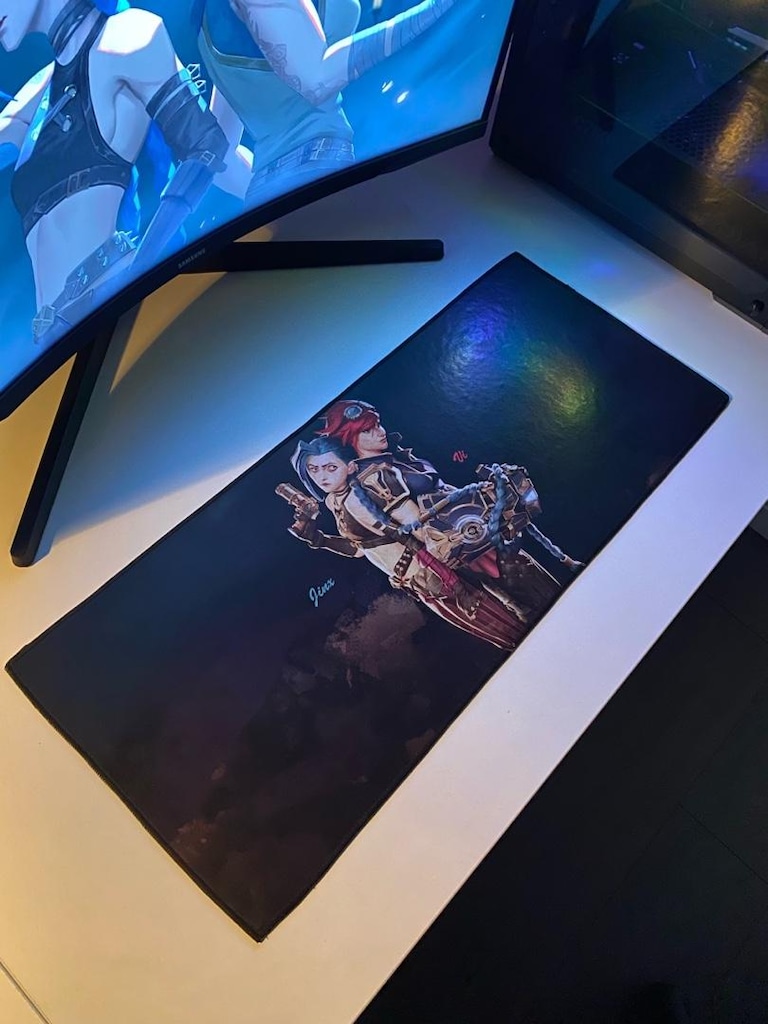 league of legends jinx & Vi temalı mousepad - 2