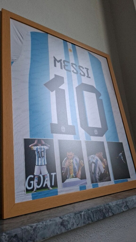 Çerçeveli Arjantin Lionel Messi Forması - 3