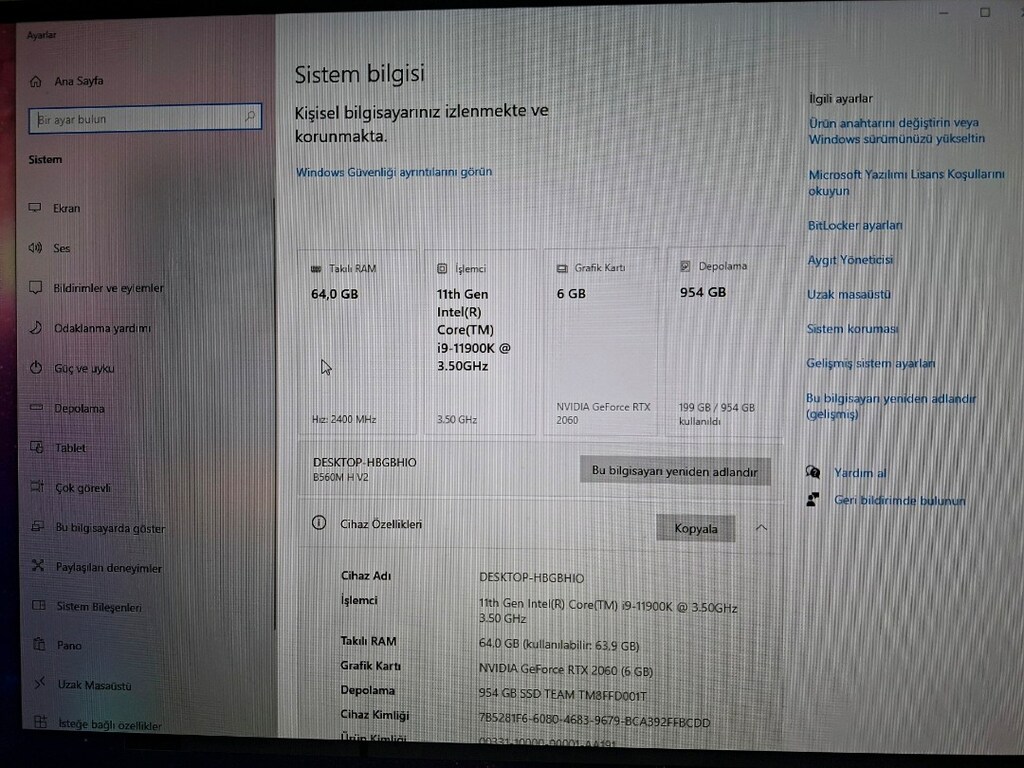 İ9 11900K 2060LI 64 GB RAM PC KASA - 2