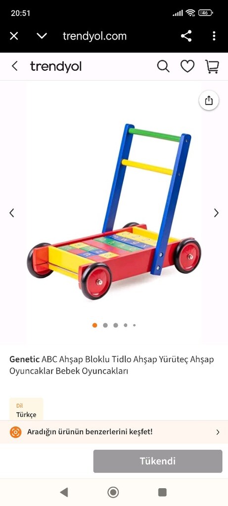 AHŞAP TİDLO BEBEK YÜRÜTEC VE EĞİTİCİ BLOKLAR - 2