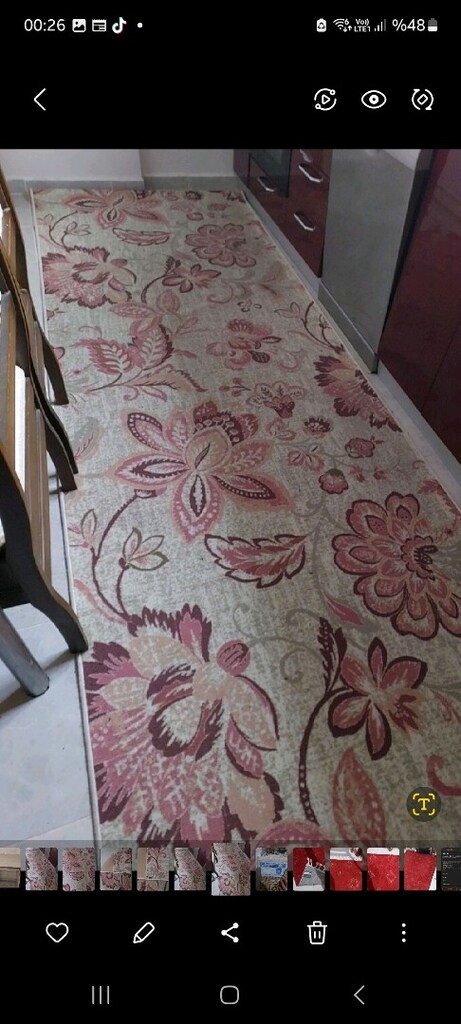 4 metrekare..ısparta halısı tane fiyatı 700tl.. 2 adet var - 4