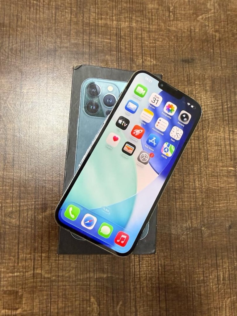 İPHONE 13 PRO MAX 128 GB MAVİ RENK PİL 82 HATASIZ - 2