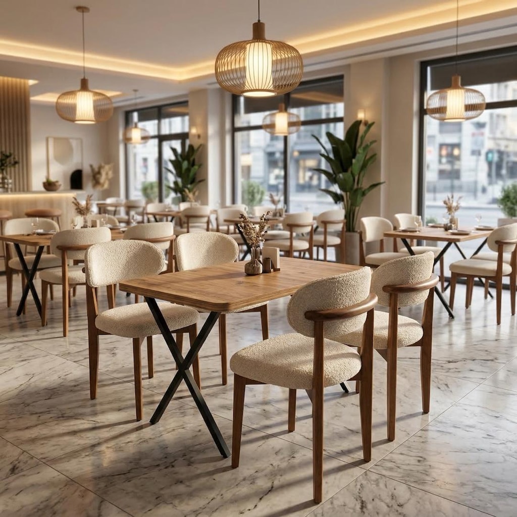 KAFE RESTORANLAR İÇİN MASA SANDALYE SETİ - 10