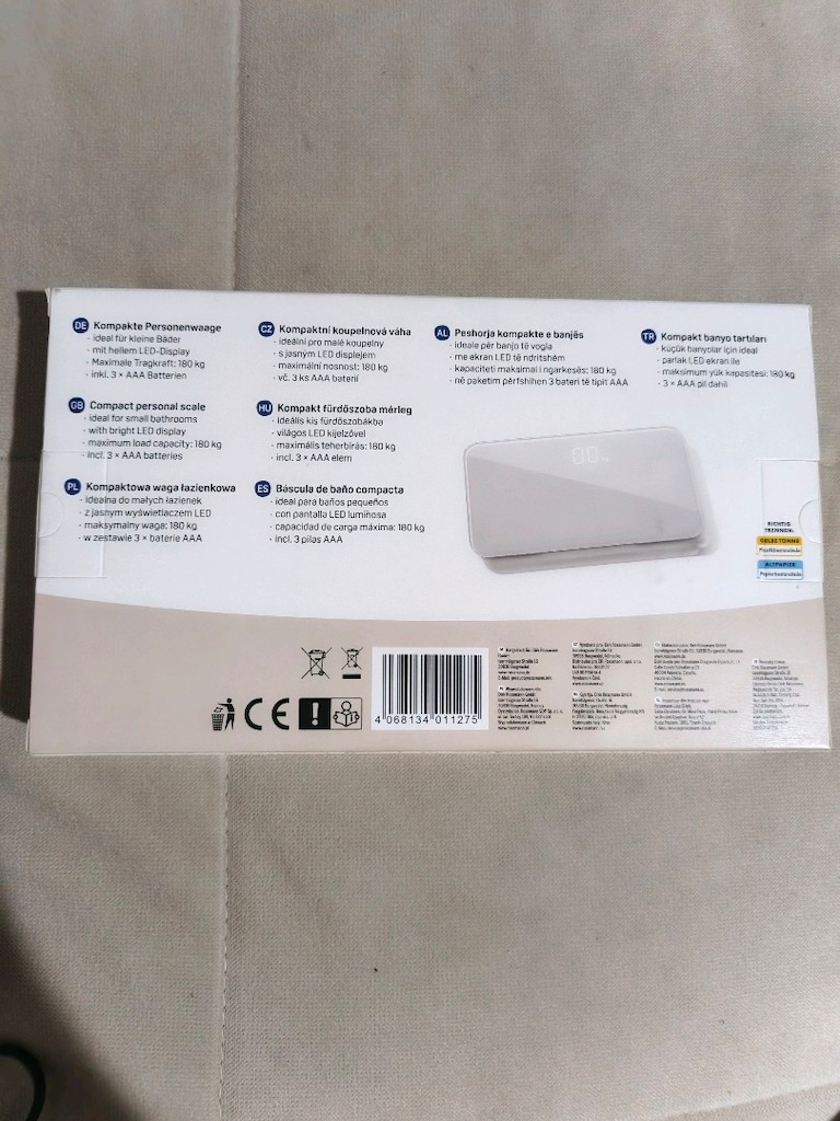 IDEENWELT Kompakt Elektronik Kişisel Tartı 180 kg LED Göstergeli - 2
