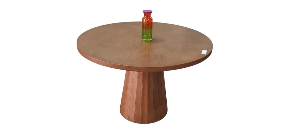 Modern Tasarım Ahşap Ayaklı 120 cm Çapında Yuvarlak Yemek Masası - 4
