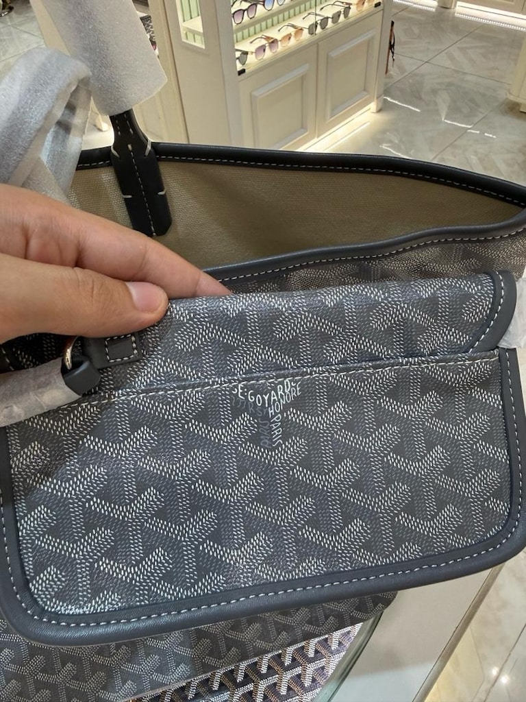 Goyard Saint Louis Tote Bag Gri SIFIR - 5