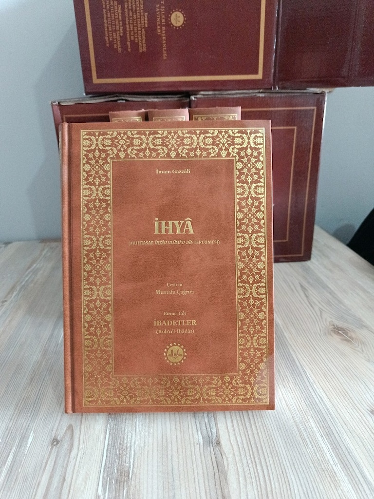 İhya-i ulumuddin 4 Cilt - Lüx baskı - Termo deri- - 2