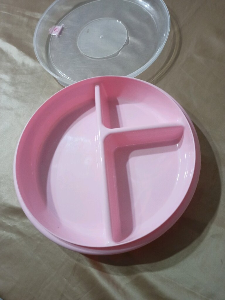 üç bölmeli saklama kabı.pembe renk - 4