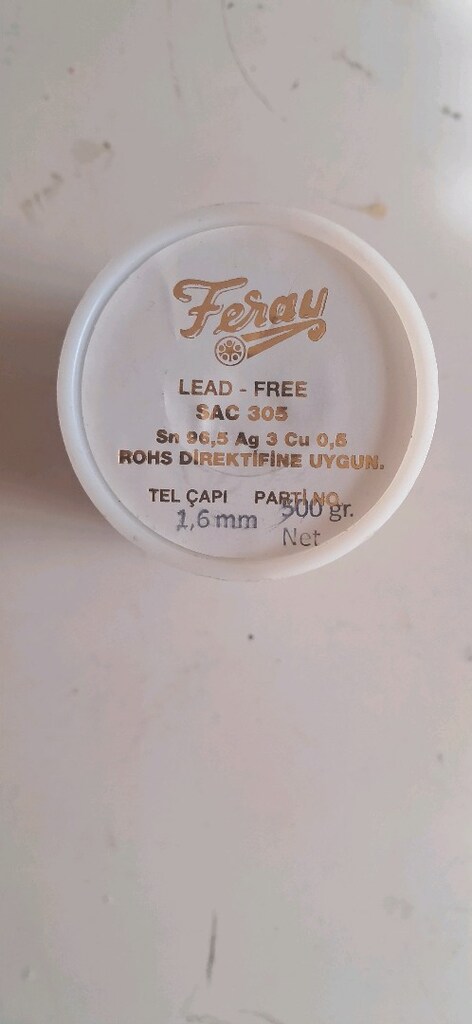 feray marka 1.6mm 500 gr lik lehim teli - 2