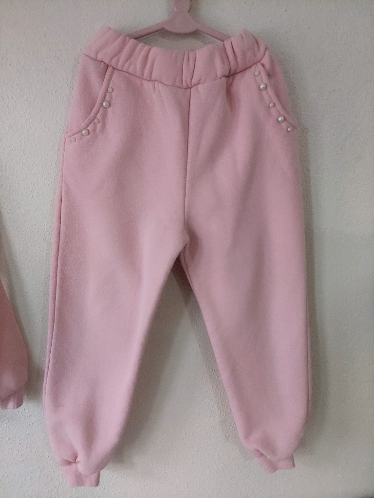 WOW inci süsleme Pembe Eşofman Takımı - 3