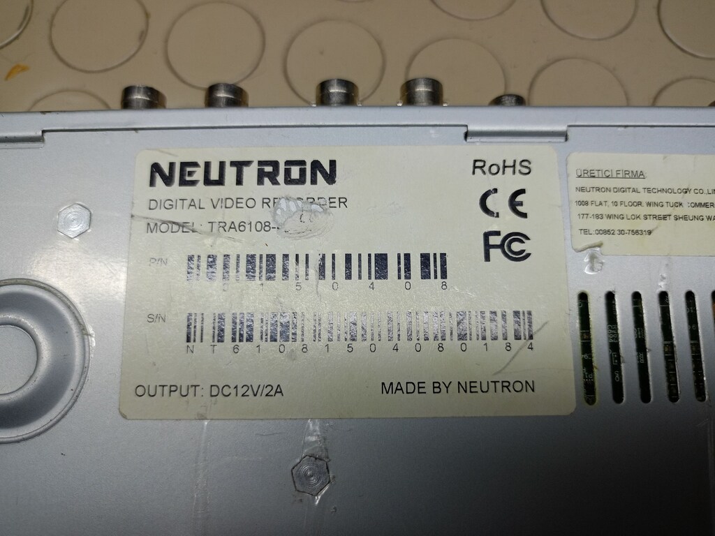 Neutron TRA6108 DVR Dijital Video Kayıt Cihazı - 4